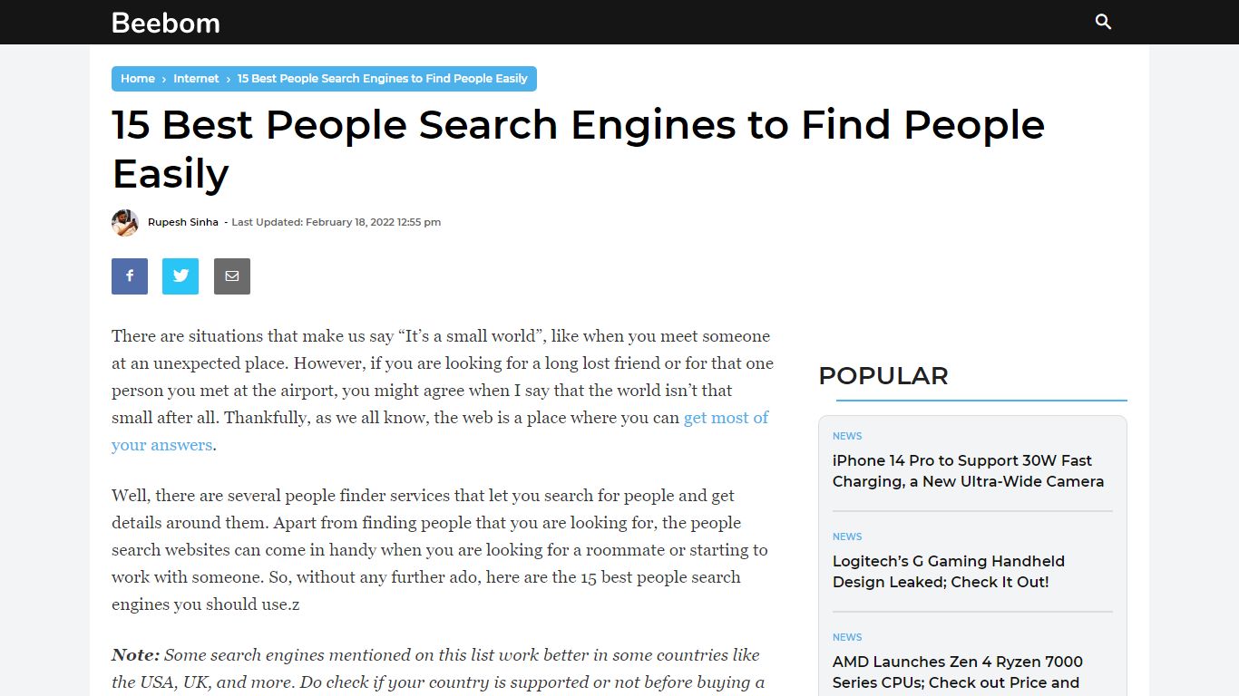 15 Best People Search Engines in 2022 [WORKING] | Beebom